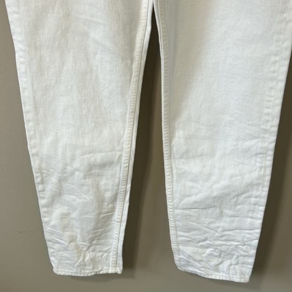 MOTHER Snacks High Waist Twizzy Jean Skimp Sticky Rice White Straight Leg 34 NEW - Picture 7 of 14